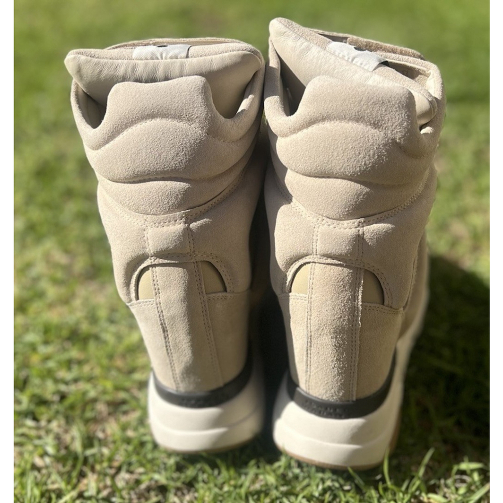 ISABEL MARANT Women’s Balskee High-Top Leather Wedge Sneakers Beige Suede EU 38 - Picture 5 of 12